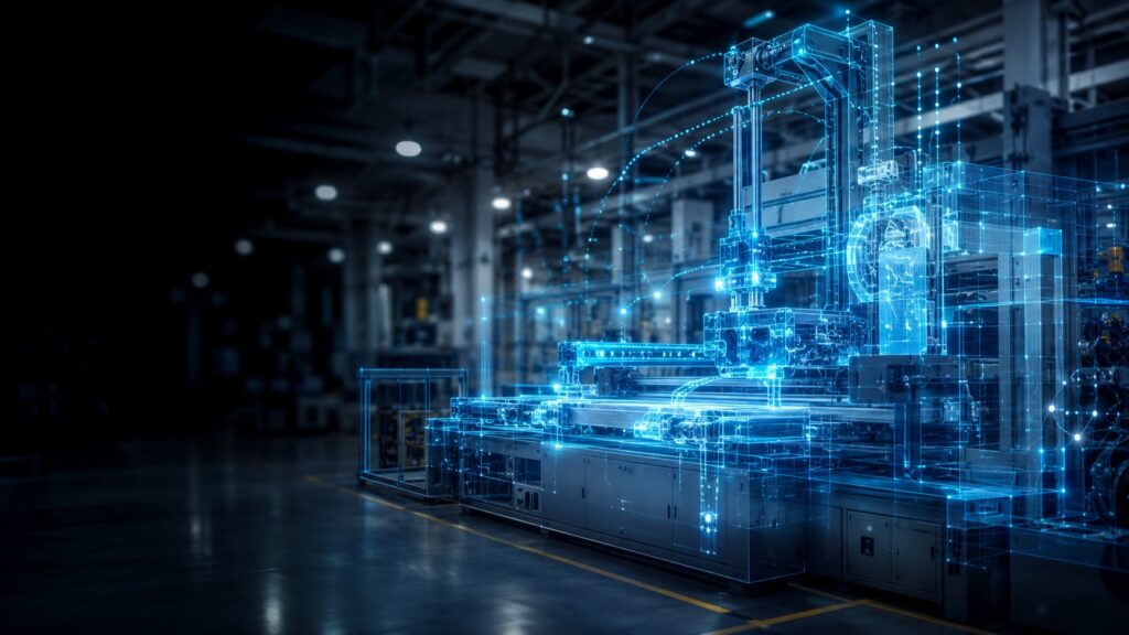 Virtual commissioning digital twin of an industrial machine